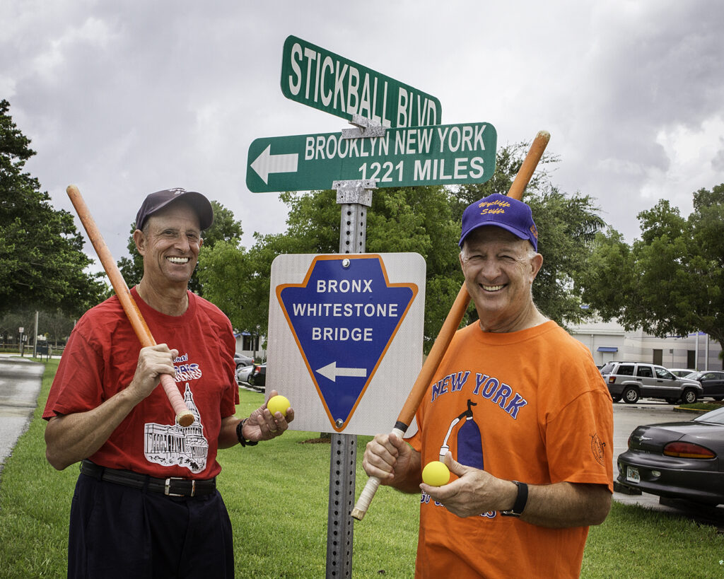 From left: Harry Klaff, director of operations, and Marty Ross, founder, of the Wycliffe Stiffs Stickball League.Photos courtesy of Marty Ross and Harry Klaff