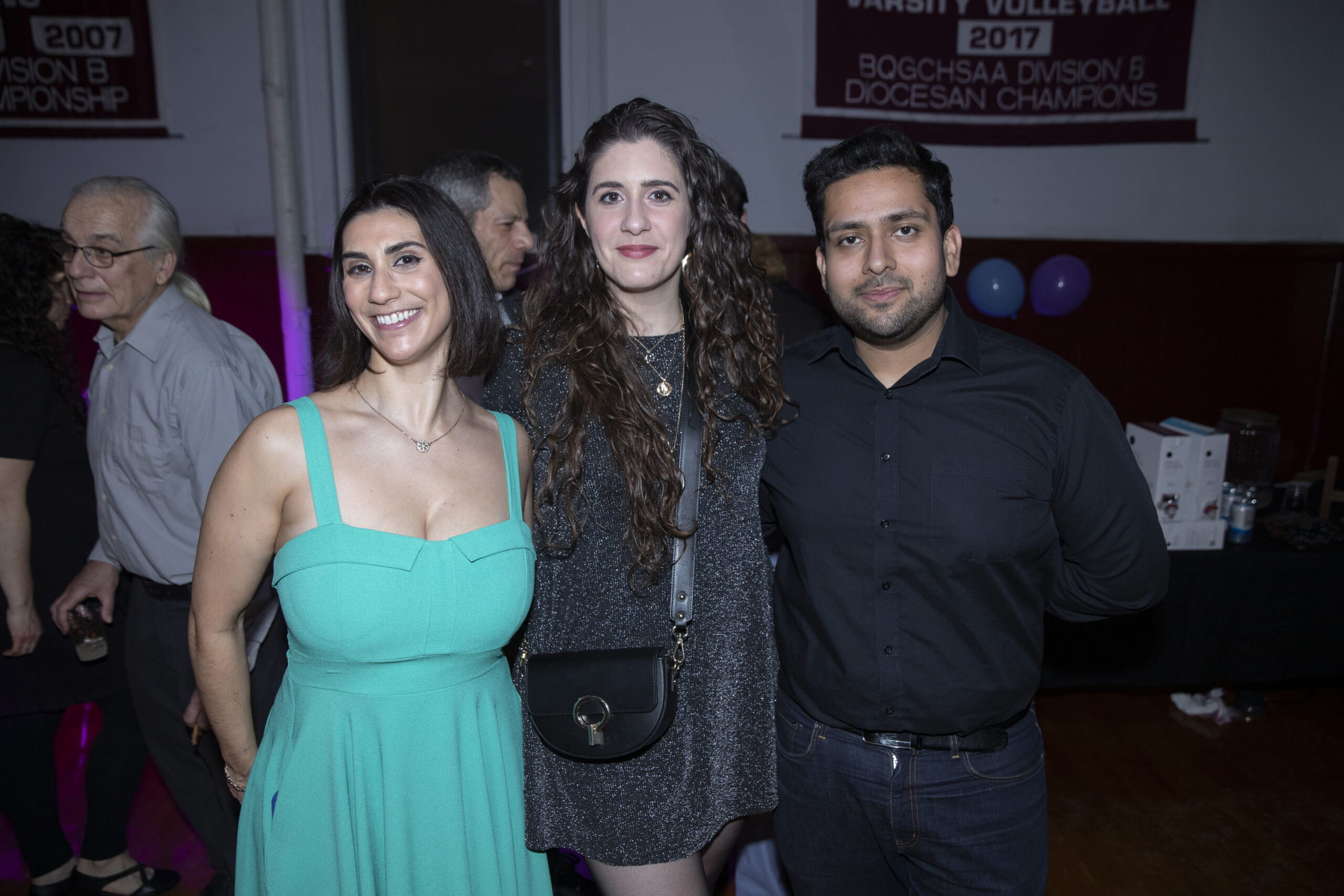 Jacquelina Abelson, Almudena Olid Gonzalez and Basin Asher at BCCO swing gala.