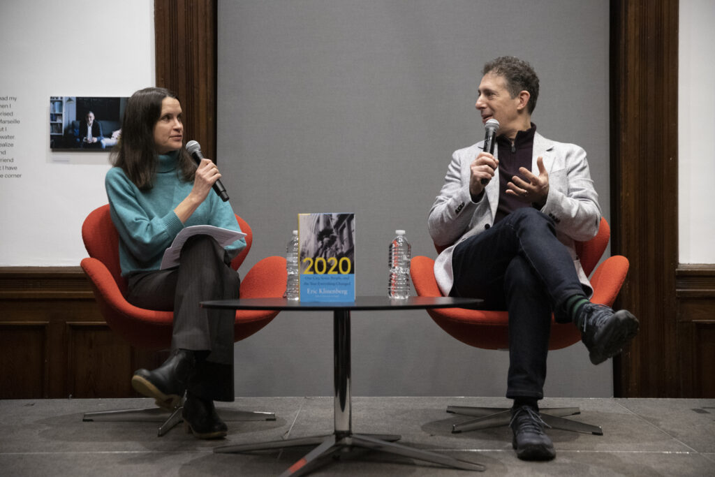 Nell Freudenberger and Eric Klinenberg at Klinenberg's book launch.Photos: John McCarten/Brooklyn Eagle