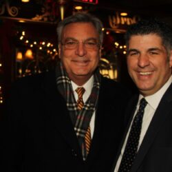 Lawrence DiGiovanna (left), former president of the Brooklyn Bar Association, and Dominic Famlari, along with Mark Caruso and Judge Philip Stranieri, filed a CLE on March 5th to discuss future financial disclosure laws. It plans to prepare local lawyers for the changes.Photo: Rob Abruzzese/Brooklyn Eagle