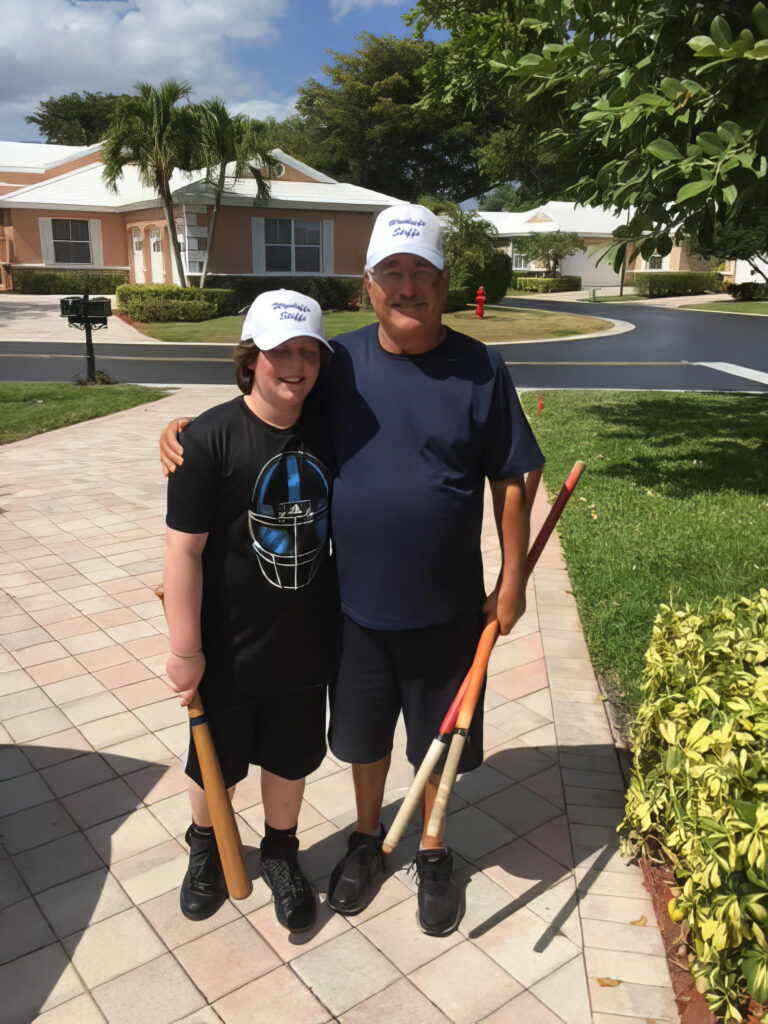 Spencer and his grandfather, Phil Strassler (the “Doctor of PR” for the Wycliffe Stiffs Stickball League). 