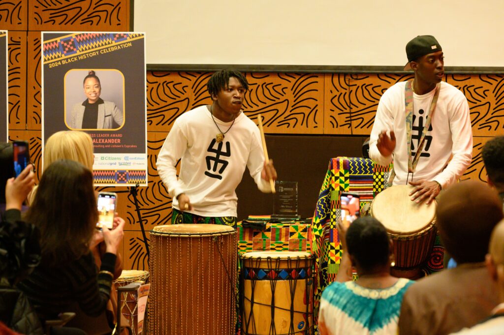 Musical performance by the Ifetayo Cultural Arts Academy.