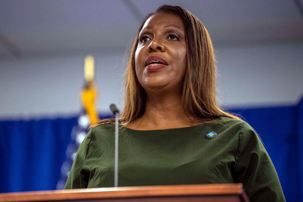 NYS Attorney General Letitia James announced the refunds on Monday for people who were wrongly billed for COVID-19 vaccines by Northwell Health-GoHealth Urgent Care clinics.Photo: Brittainy Newman/AP