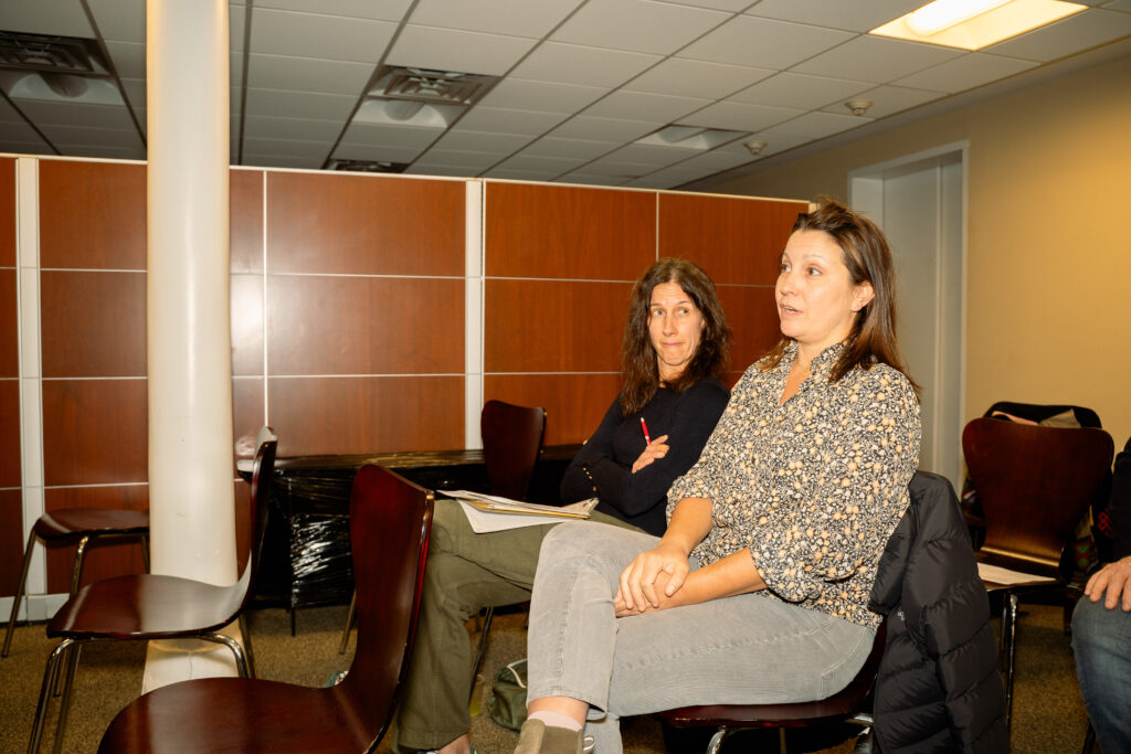 Kim Glickman, deputy director of the Brooklyn Heights Association, left, with Lara Birnback, BHA executive director.