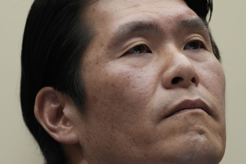 WASHINGTON, DC — Justice still maintains a solemn mien: Department of Justice Special Counsel Robert Hur listens during a House Judiciary Committee hearing, Tuesday, March 12, 2024, on Capitol Hill in Washington.Photo: Jacquelyn Martin/AP