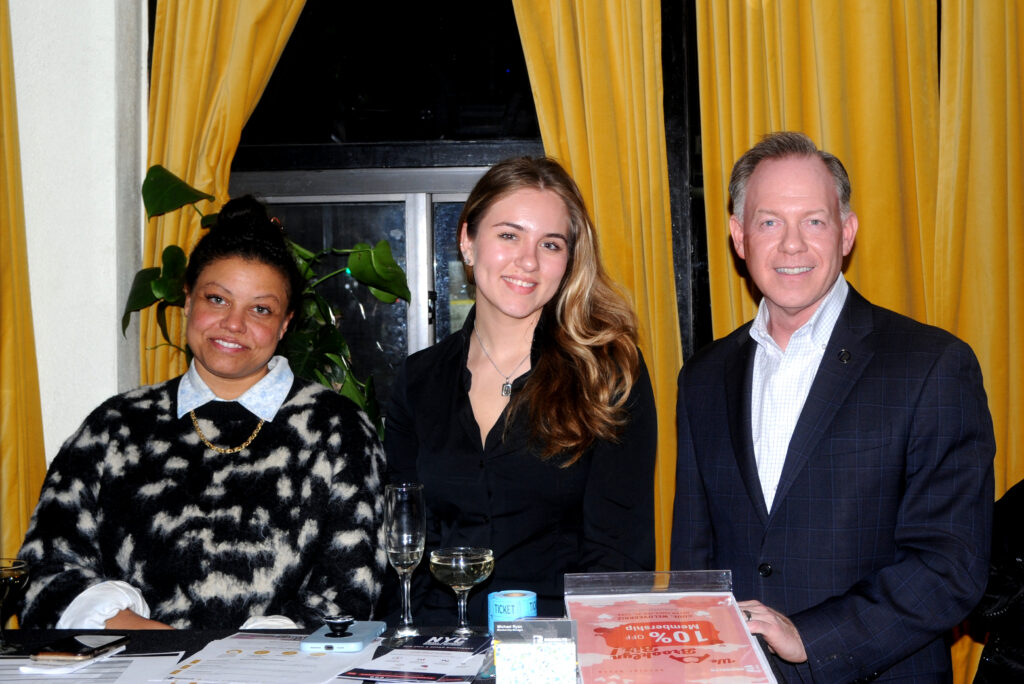 From left: Blake Scotland, VP of Special Events; Anastasia Koshik, Director Of Marketing And Communications at BCC; and Randy Peers, BCC’s President and CEO.<br />Brooklyn Eagle Photo by Arthur De Gaeta