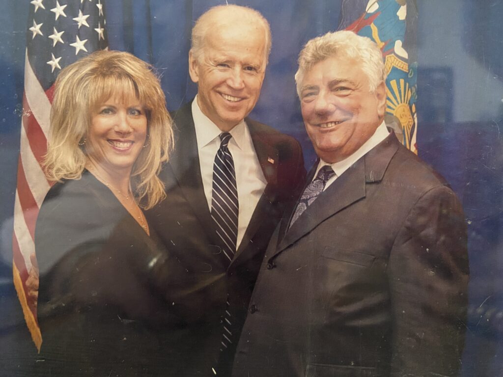 Frank Seddio and his wife, Joyce, with President Biden.Photo courtesy of Frank Seddio