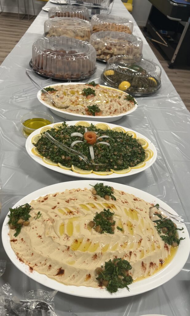 Lebanese cuisine courtesy of Karam Restaurant on Fourth Avenue at Salaam Club second meeting.