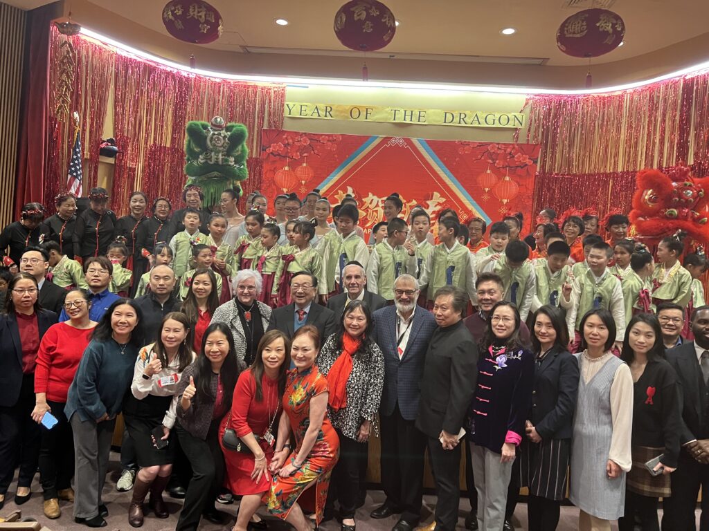 Maimonides staff, performers, and community members at Maimonides Lunar New Year.