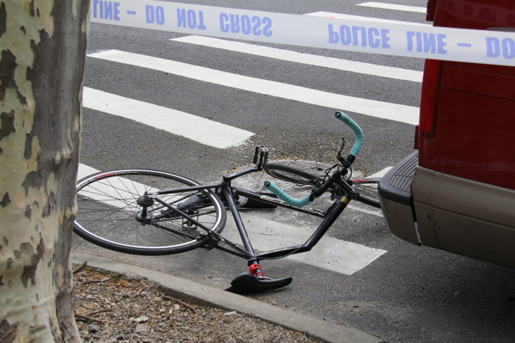 A 29-year-old male bicyclist is in critical condition after colliding with a vehicle in Bay Ridge.