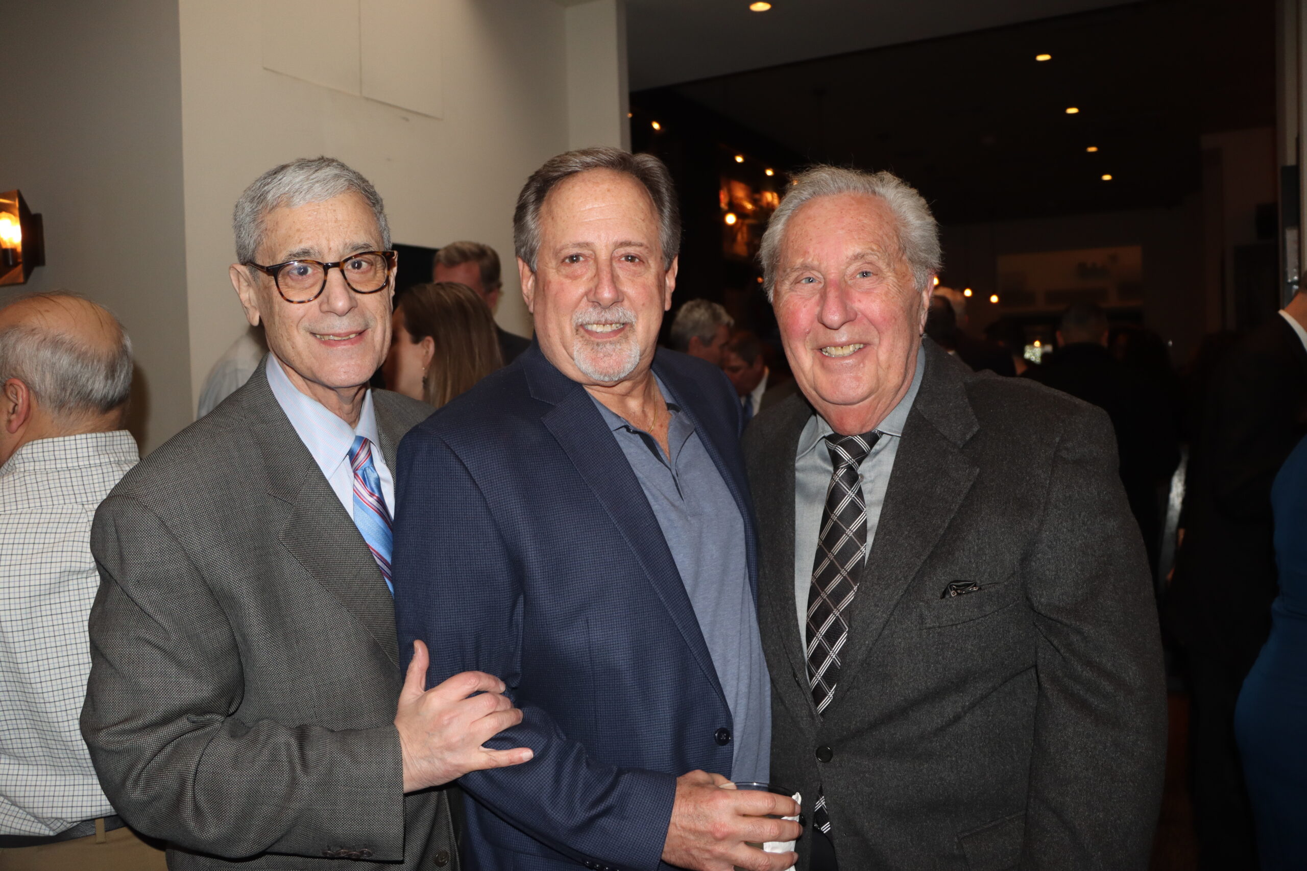 From left: Steve Cohn, Hon. Donald Kurtz, and George Farkas at Kurtz’s retirement party.
