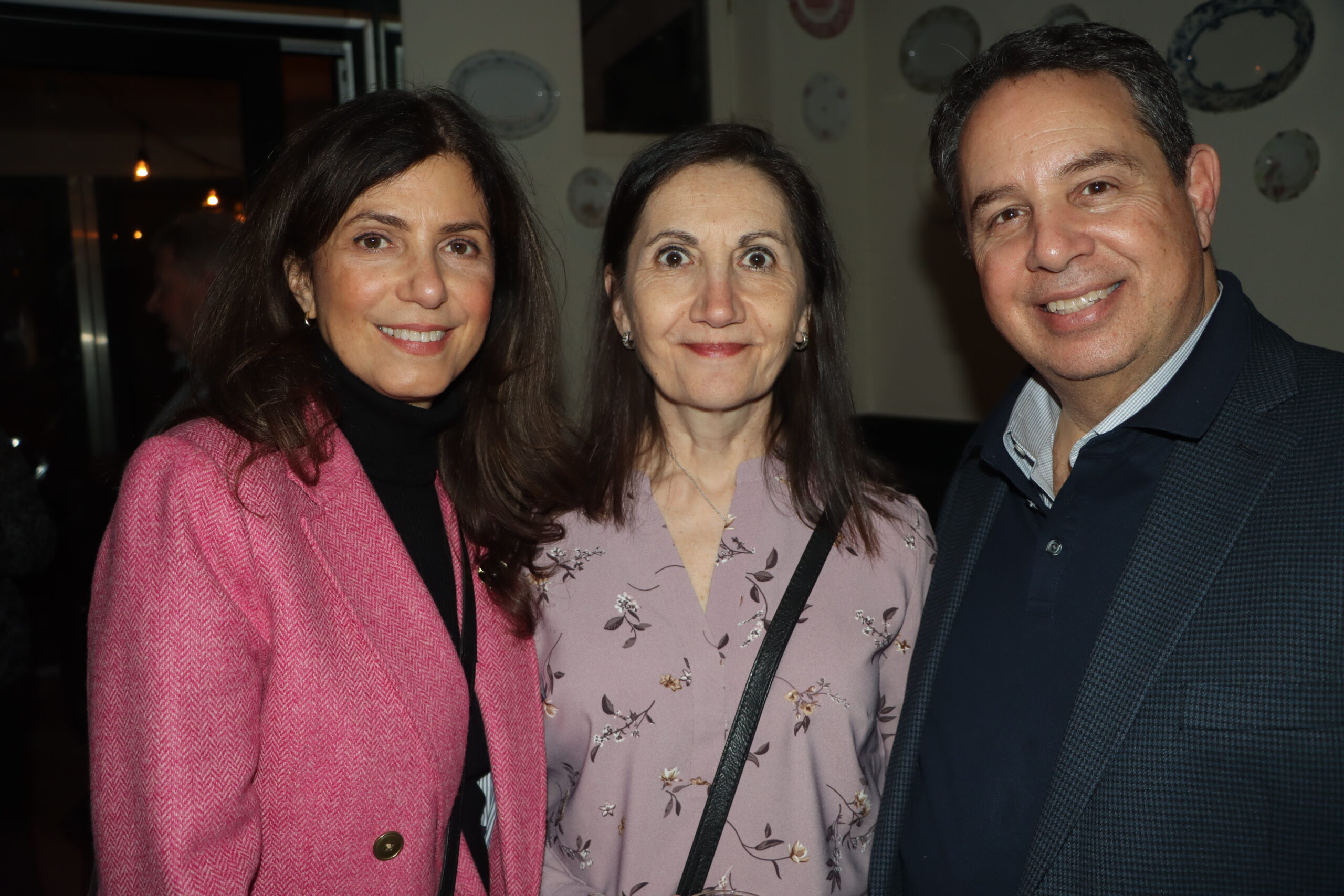 From left: Hon. Rosemarie Montalbano, Fran Rosato, and Joseph Rosato, president of the Brooklyn Bar Association at Kurtz’s retirement party.