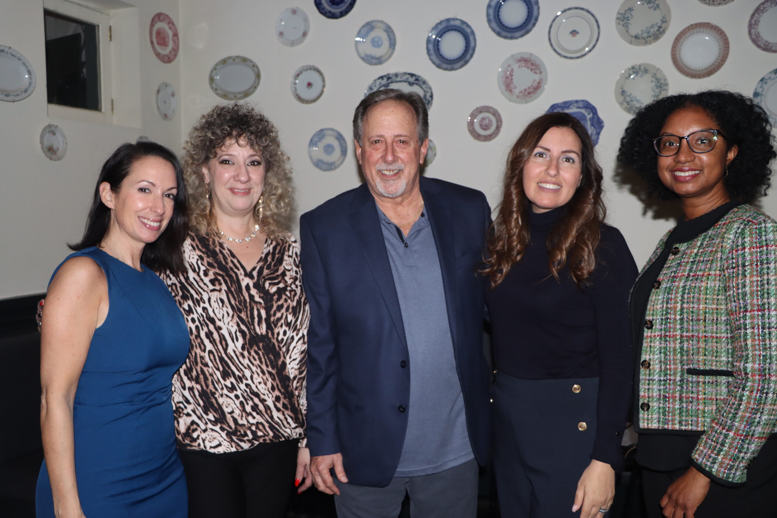 From left: Marisa Arribito, Dawn Valentino, Hon. Donald Kurtz, Hon. Gina Abadi and Hon. Inga O’Neale at Kurtz’s retirement party.
