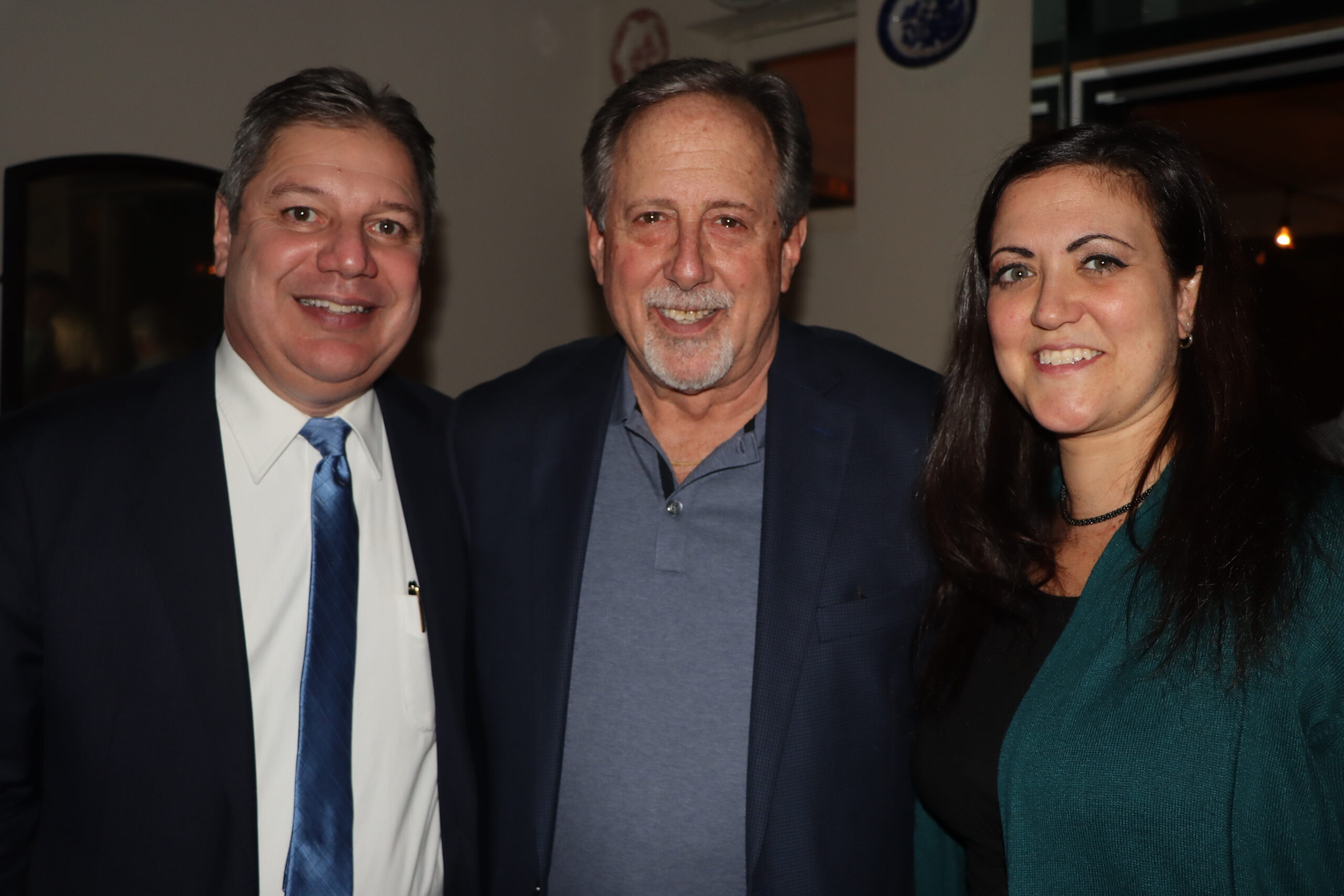 From left: Bart Russo, Hon. Donald Kurtz and Margherita Racanelli at Kurtz’s retirement party.