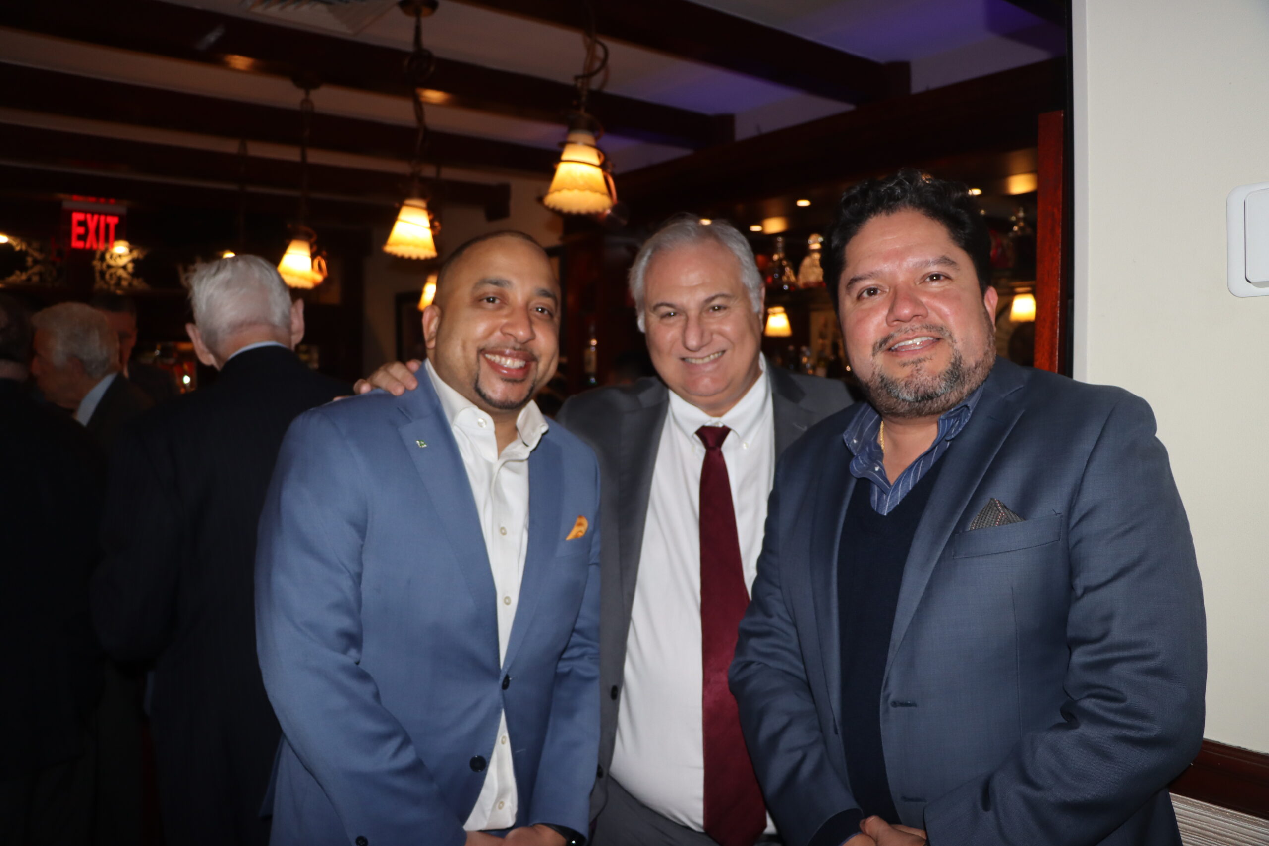 From left: Brian Chin, Dean Delianites and Walter Ochoa at Bay Ridge Lawyers Meeting.