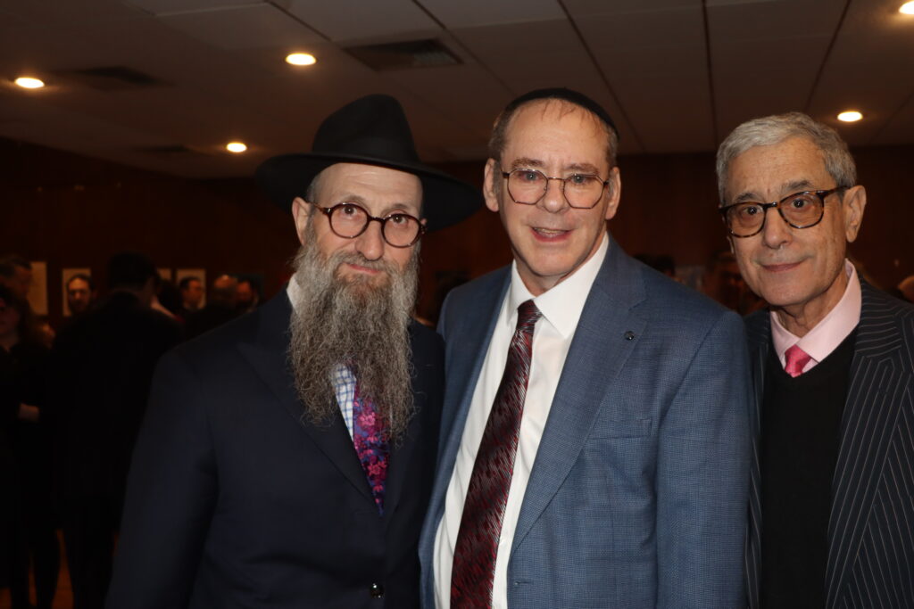 From left: Rabbi Aaron Raskin, Hon. Steven Mostofsky and Steve Cohn at the Brooklyn Brandeis Society’s vibrant Purim celebration, a testament to the Brooklyn legal community's embrace of tradition and joy.Brooklyn Eagle photos by Mario Belluomo