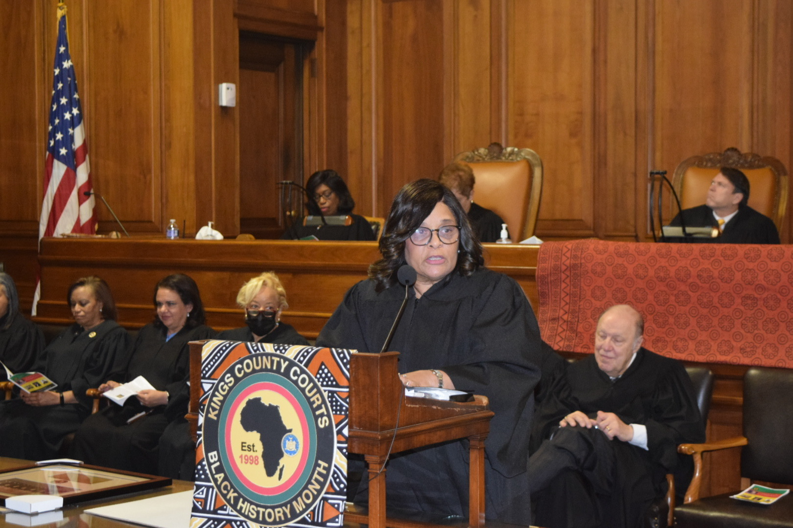 Hon. Cheryl Gonzalez served as the mistress of ceremony during the AD's Black History Month awards.