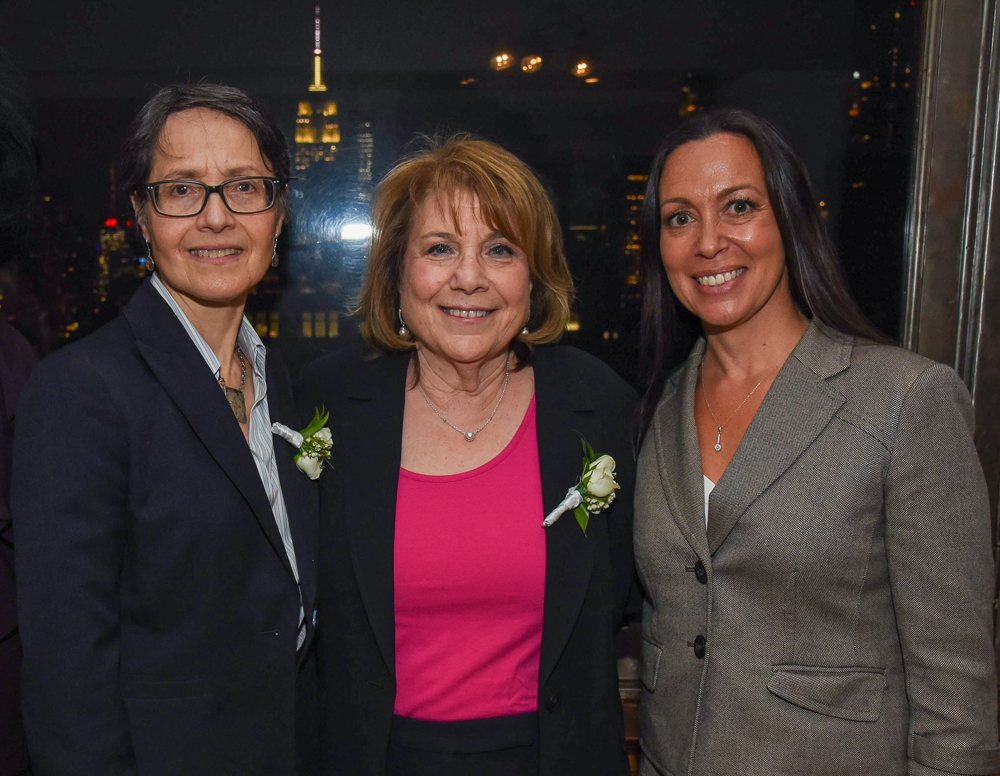Justices Jenny Rivera and Ellen Spodek and NYSTLA Pres-Elect Victoria Wickman, Law Offices of Victoria Wickman at 2024 Women’s Caucus Reception .