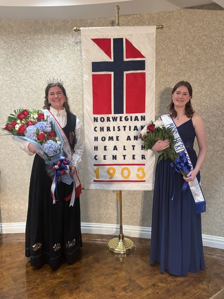 From left: Miss Norway 2024, Amanda Luzniak, and Miss Heritage, Grace Reinertsen at Miss Norway 2024.