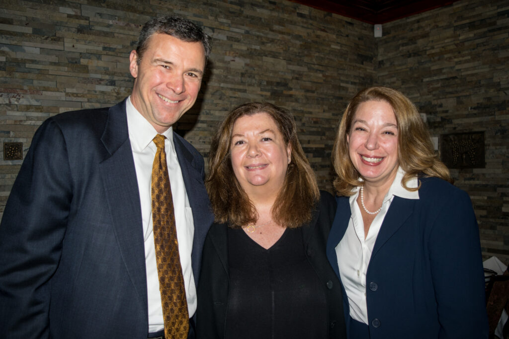 John Bonina is a past president of the NYS Academy of Trial Lawyers and the Bay Ridge Lawyers Association. He is co-chair of the Brooklyn Bar Association's Medical Malpractice Committee. Bonina is pictured here with sisters Hon. Elizabeth Bonina (center), a retired justice of the Kings County Supreme Court, and law partner Andrea Bonina.Brooklyn Eagle Photo by Rob Abruzzese