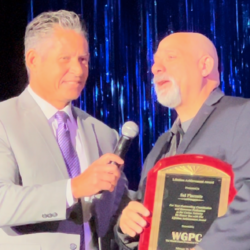 Sal Piacente receives his award.