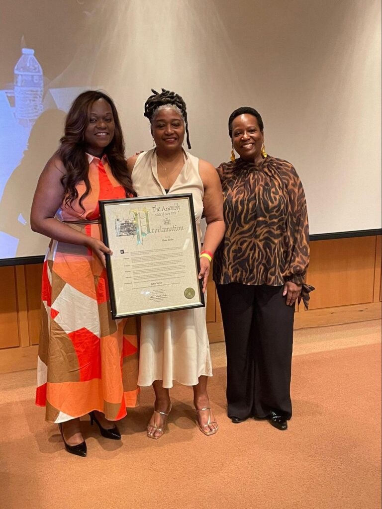 Generations of Leadership: Assemblymember Bichotte Hermelyn with two former Chiefs of Staff — Community Engagement Honoree Rona Taylor and Lisa Derrick at SHEroes event.