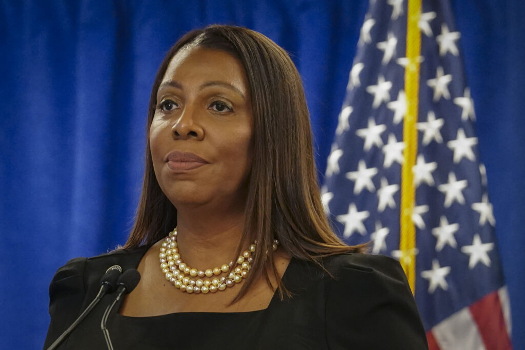 Attorney General Letitia James announced a lawsuit against Yellowstone Capital and Delta Bridge Funding for $1.4 billion on Tuesday.Photo:Bebeto Matthews/AP