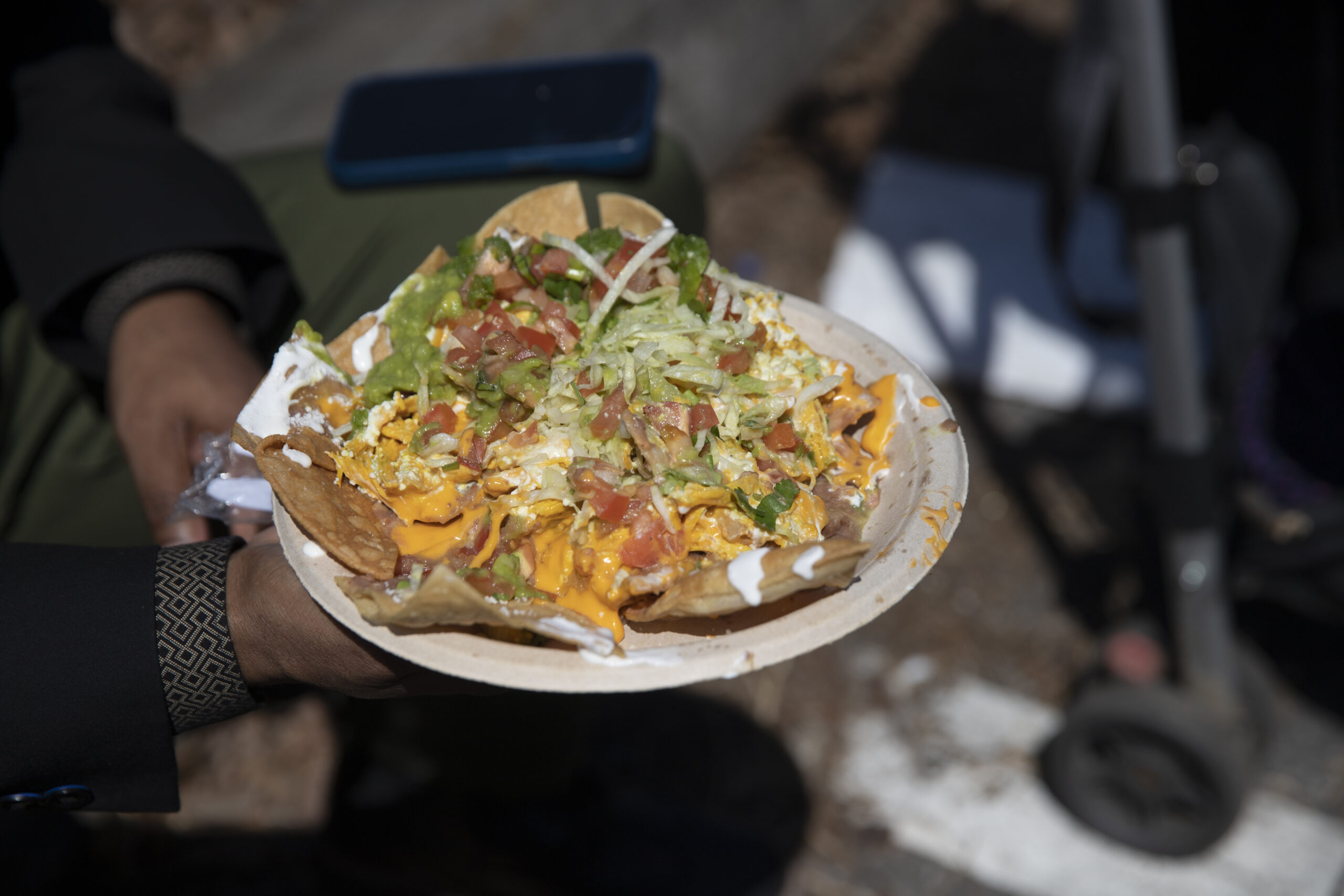 A plate of nachos from Lupita’s at Prospect Park Smorgasburg.