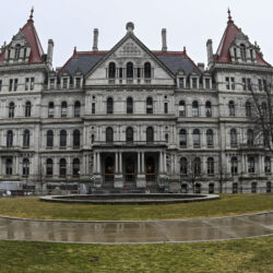 The New York State Capitol stands on March 13, 2023, in Albany, N.Y.