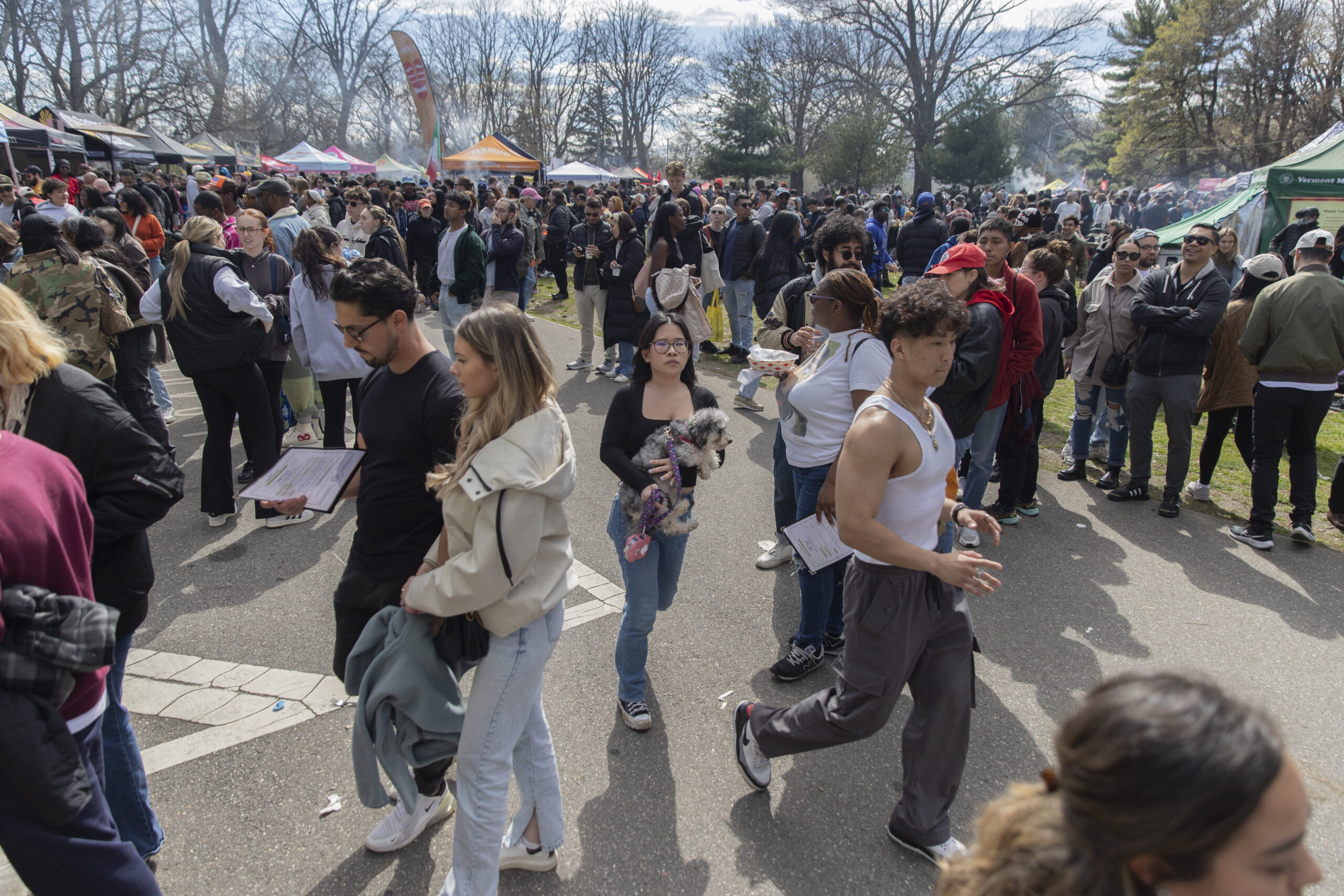 Crowds gather for Smorgasburg in Prospect Park.