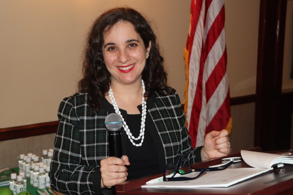 Christina Golkin will be installed as the president-elect of the Brooklyn Bar Association in June. In March, she lectured at the Bay Ridge Lawyers Association meeting on providing culturally competent services to the LGBTQ+ community. Brooklyn Eagle photos by Mario Belluomo