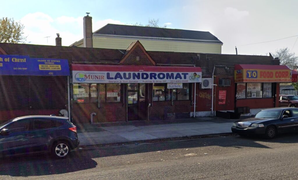 The laundromat is located on Clarendon Road between Schenectady Avenue and East 48th Street in East Flatbush.Photo via Google Street View