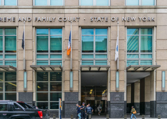 After a six-month jury trial at the Kings County Supreme Court, Criminal Term, located at 320 Jay St., four defendants have been convicted of a shooting that resulted in a toddler’s death on the streets of Bed-Stuy. Brooklyn Eagle photo by Rob Abruzzese