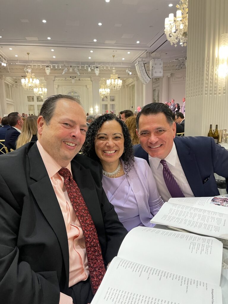 Mario Romano with Hon. Joanne Quinones and Christopher Caputo, past president of the Columbian Lawyers Association of Brooklyn.