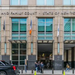 Brooklyn Supreme Court, Criminal Term, where members of the Hyena Crips gang were charged with racketeering and multiple murders spanning nearly a decade. Brooklyn Eagle file photo by Robert Abruzzese
