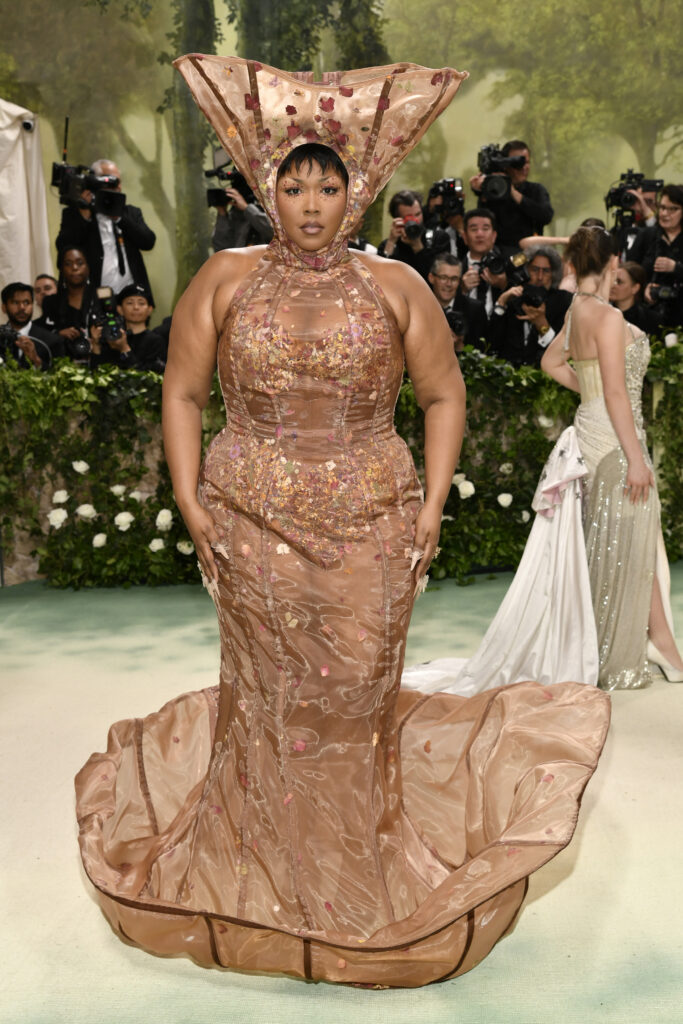 Lizzo attends The Metropolitan Museum of Art's Costume Institute benefit gala celebrating the opening of the "Sleeping Beauties: Reawakening Fashion" exhibition on Monday, May 6, 2024, in New York. (Photo by Evan Agostini/Invision/AP)