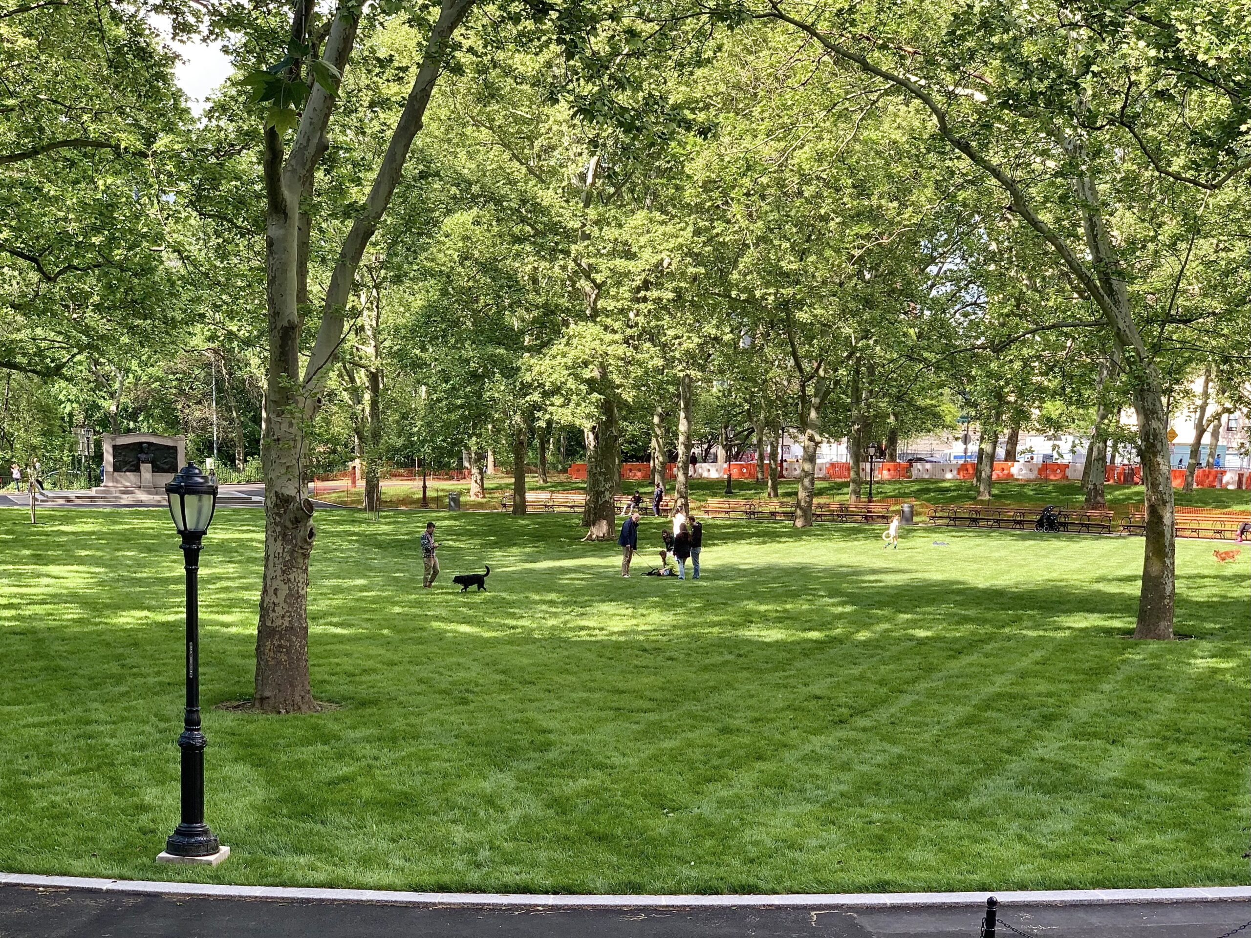 After more than a year of construction, the shady oval at the north end of Cadman Plaza Park opened Friday.