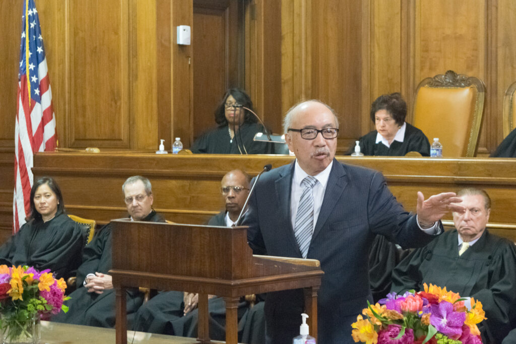 Randall T. Eng, the first Asian American to serve as presiding justice of the Appellate Division in New York, will be honored at the upcoming Second Annual Hon. Randall T. Eng Award Ceremony on May 29, 2024, recognizing his groundbreaking contributions to the judiciary. Eagle photo by Robert Abruzzese