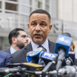 Breon Peace, US attorney for the Eastern District of New York, announced the sentencing of Julien Levy and Keily Nunez to prison for defrauding JetBlue Airways of approximately $10 million through fraudulent aircraft part invoices.  Photo: Peter K. Afriyie/AP