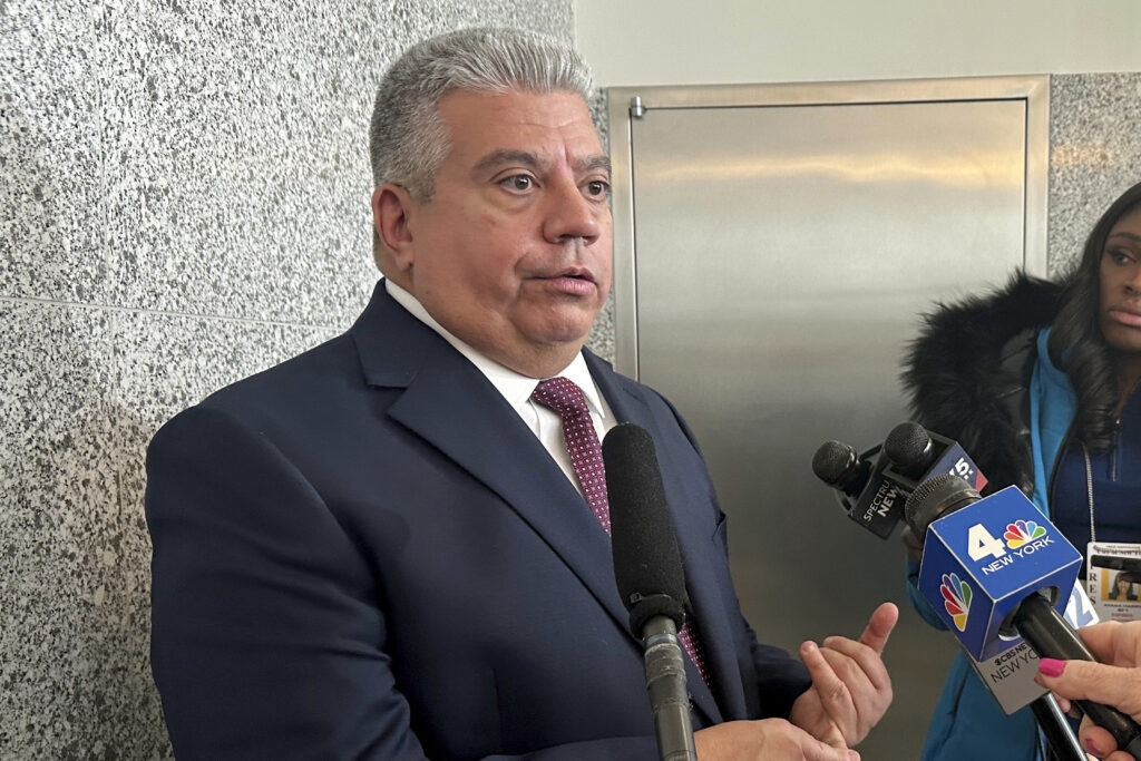 District Attorney Eric Gonzalez, seen here, announced that John Catullo, a 55-year-old Brooklyn man, has been sentenced to 10 years in prison for committing a series of burglaries in Bensonhurst, stealing more than $150,000 worth of jewelry and cash from private residences and local businesses between August 2022 and January 2023. Photo: Jennifer Peltz/AP