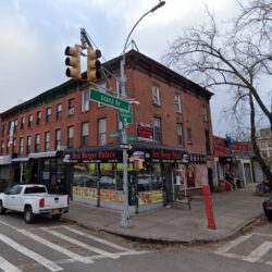 The intersection of Grand Avenue and Atlantic Avenue in Crown Heights, near the location where a sudden and brutal assault left a woman with a broken jaw. Screenshot via Google Streetview