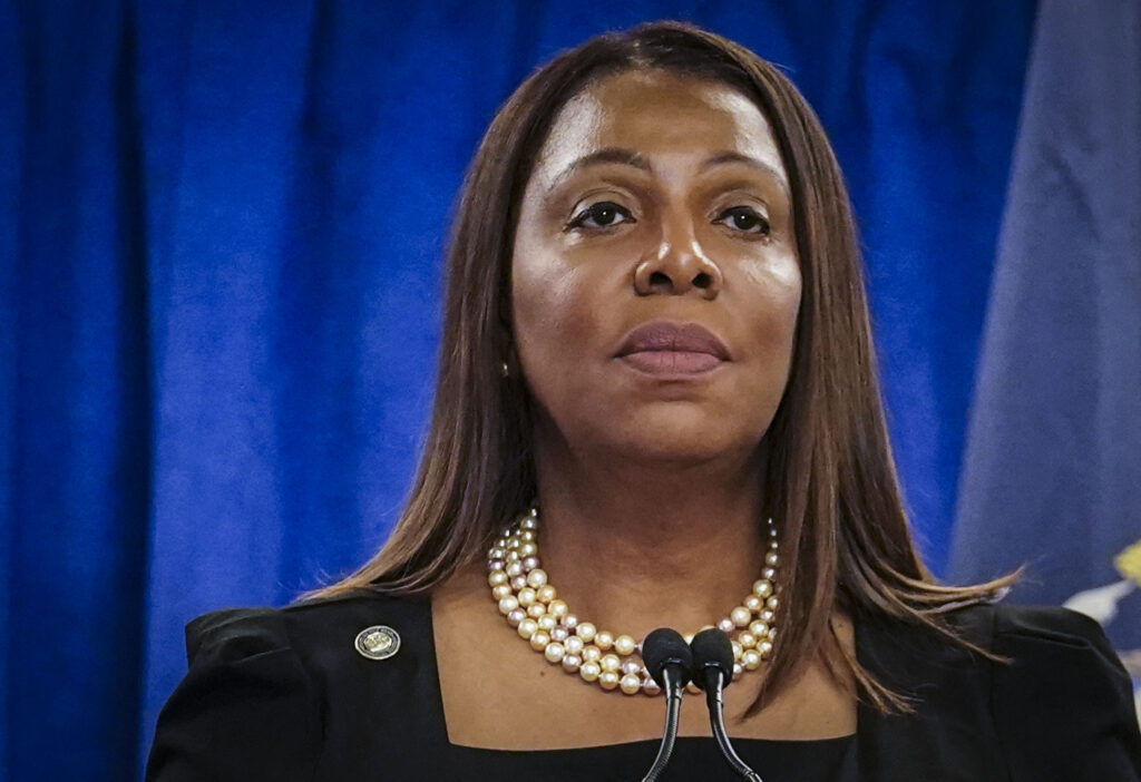 Attorney General Letitia James helped to spearhead the recovery of $6.3 million stolen from family trusts by former attorney Richard J. Sherwood and financial advisor Thomas K. Lagan. Photo: Bebeto Matthews/AP