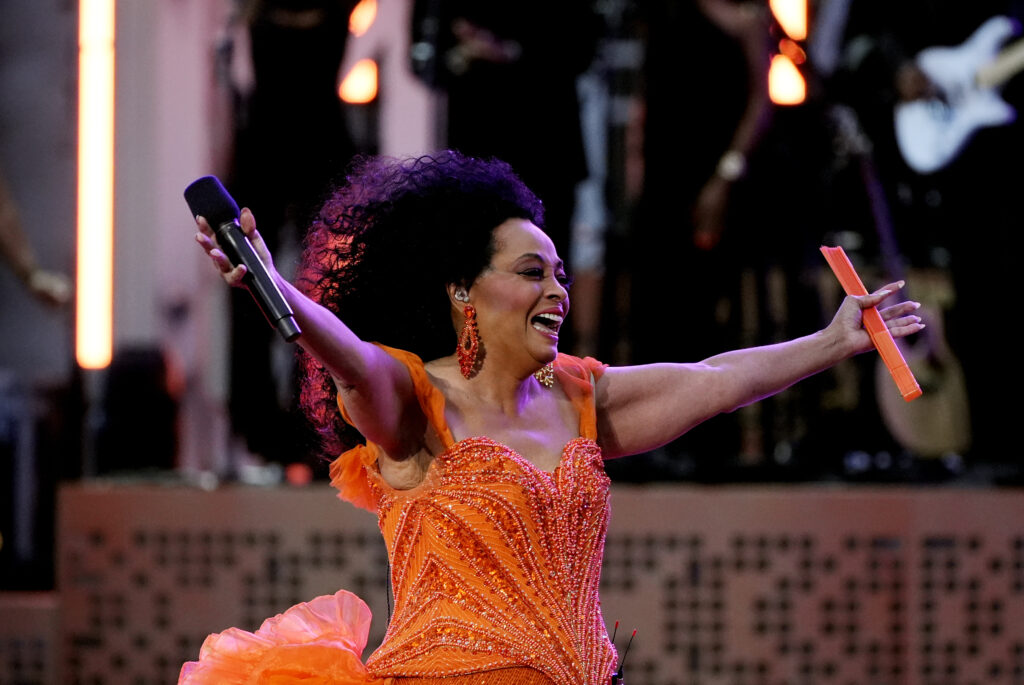 Diana Ross performs during "Live From Detroit: The Concert at Michigan Central" on Thursday, June 6, 2024, in Detroit. (AP Photo/Carlos Osorio)