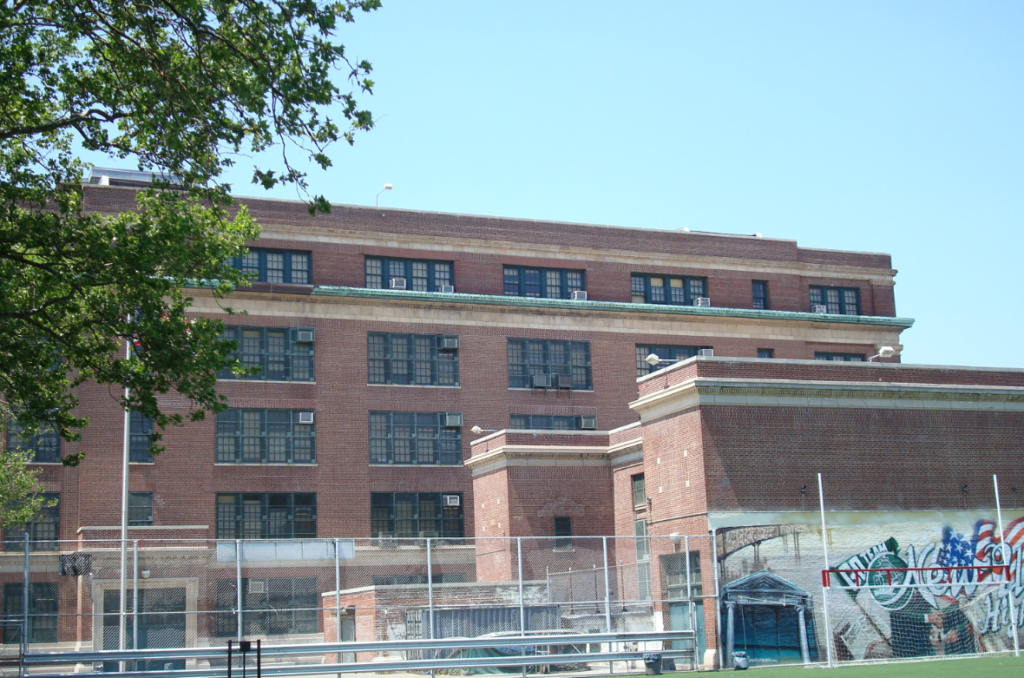 New Utrecht High School, where it all began for Bob Beller, who led the PSAL in scoring as a senior in 1964. Wikimedia photo by GACNYC