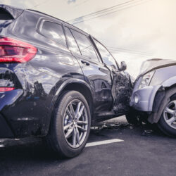 Lucaine's car T-boned a black Acura driven by David Ellis. The impact trapped Ellis in his vehicle, which required the Emergency Services Unit to cut off the car door to free him. Photo: Panumas/Adobe Stock