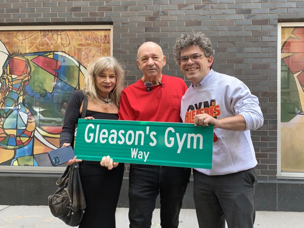 From left: Jo Ellen Van Ouwerkerk, Bruce Silverglade, Councilmember Lincoln Restler. Photo: Mary Frost, Brooklyn Eagle