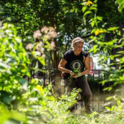 McGolrick Park gardener Lauren Clark. Photo by Mark Davis