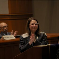 Judge Donna-Marie Golia, newly appointed to the Appellate Division, Second Judicial Department, previously served as an administrative criminal judge in Queens County. Queens Eagle photo by Ryan Schwach