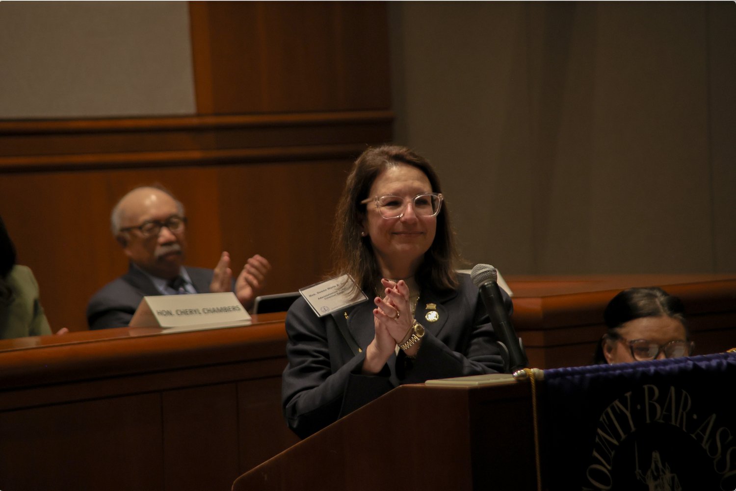 Judge Donna-Marie Golia, newly appointed to the Appellate Division, Second Judicial Department, previously served as the administrative judge for criminal matters in Queens County. Queens Eagle photo by Ryan Schwach