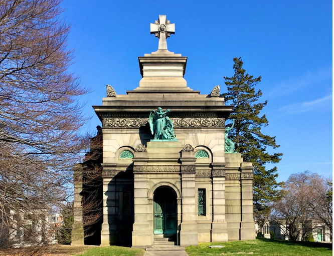 This is the mausoleum of John W. Mackay, who was one of the richest people in the world when he died in 1902. Photo by Lore Croghan